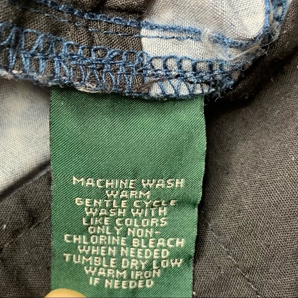 LAUREN RALPH LAUREN LRL Blue & White Shibori Cotton‎ Drawstring Shorts size 10 - Picture 8 of 8